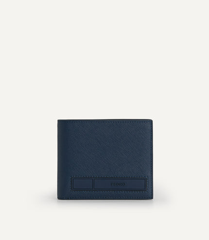 Textured Leather Wallet with Insert