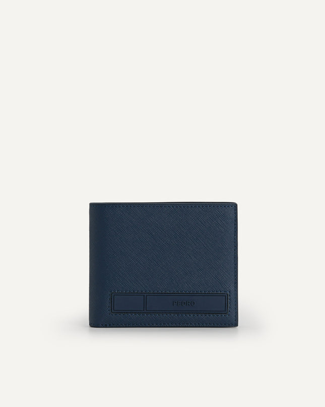 Textured Leather Wallet with Insert