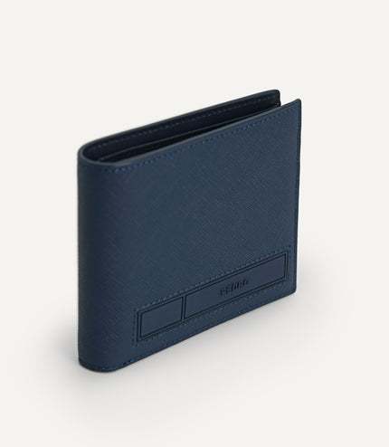 Textured Leather Wallet with Insert