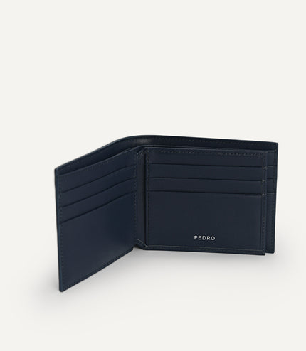 Textured Leather Wallet with Insert