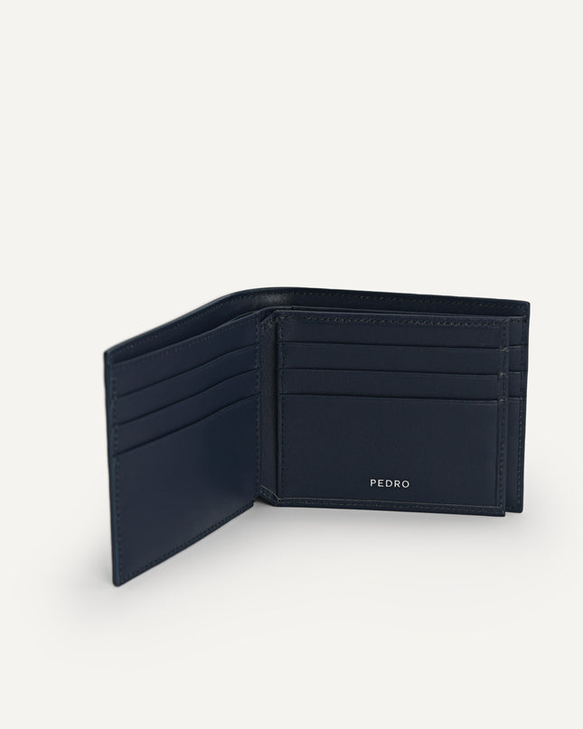 Textured Leather Wallet with Insert