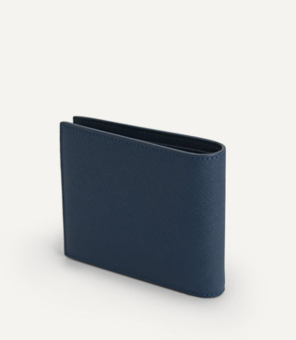 Textured Leather Wallet with Insert