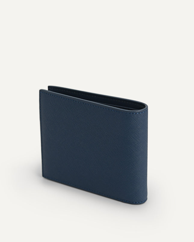 Textured Leather Wallet with Insert