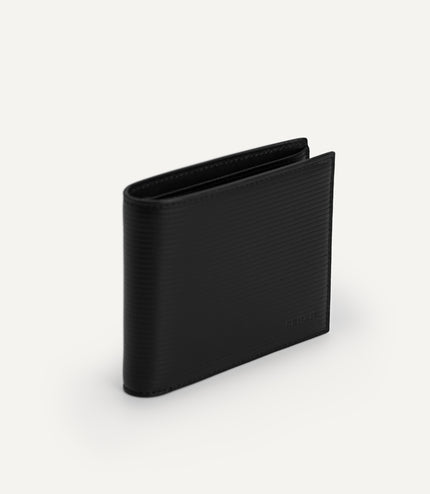 Textured Leather Wallet with Insert