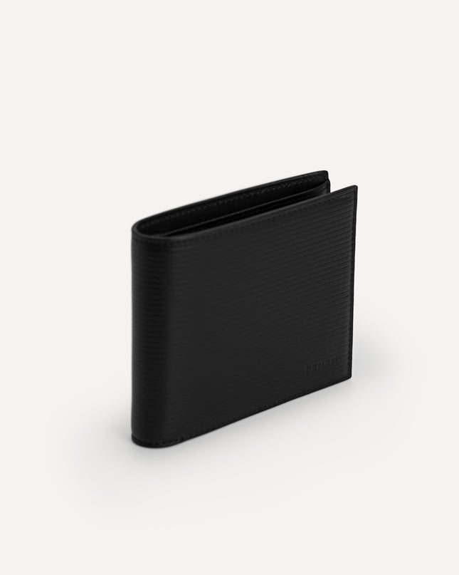 Textured Leather Wallet with Insert
