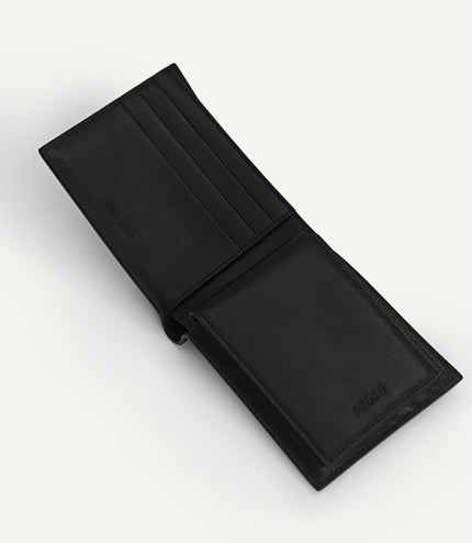 Textured Leather Wallet with Insert