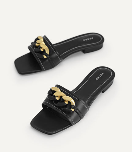 Oversized Chain Sandals