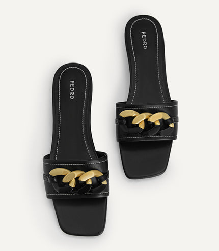 Oversized Chain Sandals