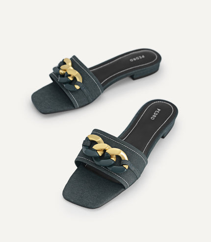 Oversized Chain Sandals
