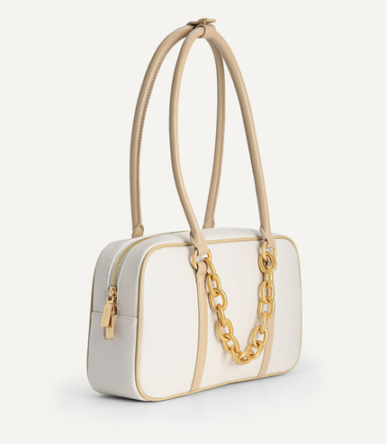 Chain Detailed Top Handle Bag