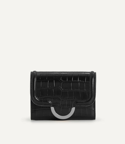 Croc-Effect Bi-Fold Wallet