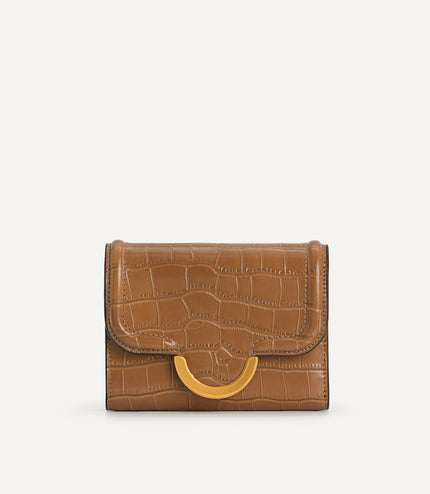 Croc-Effect Bi-Fold Wallet