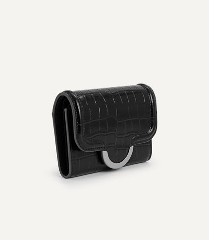 Croc-Effect Bi-Fold Wallet