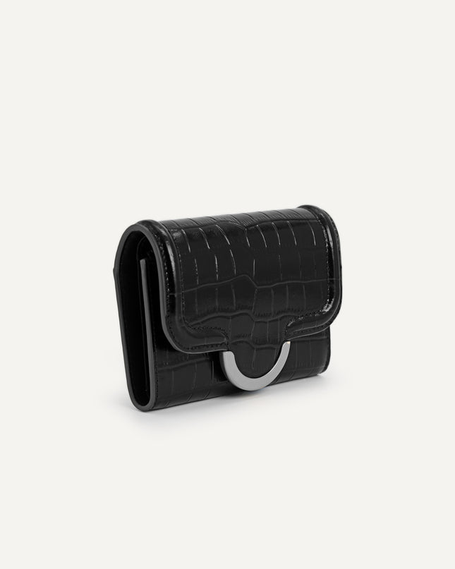 Croc-Effect Bi-Fold Wallet