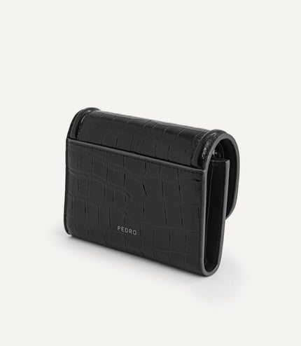 Croc-Effect Bi-Fold Wallet