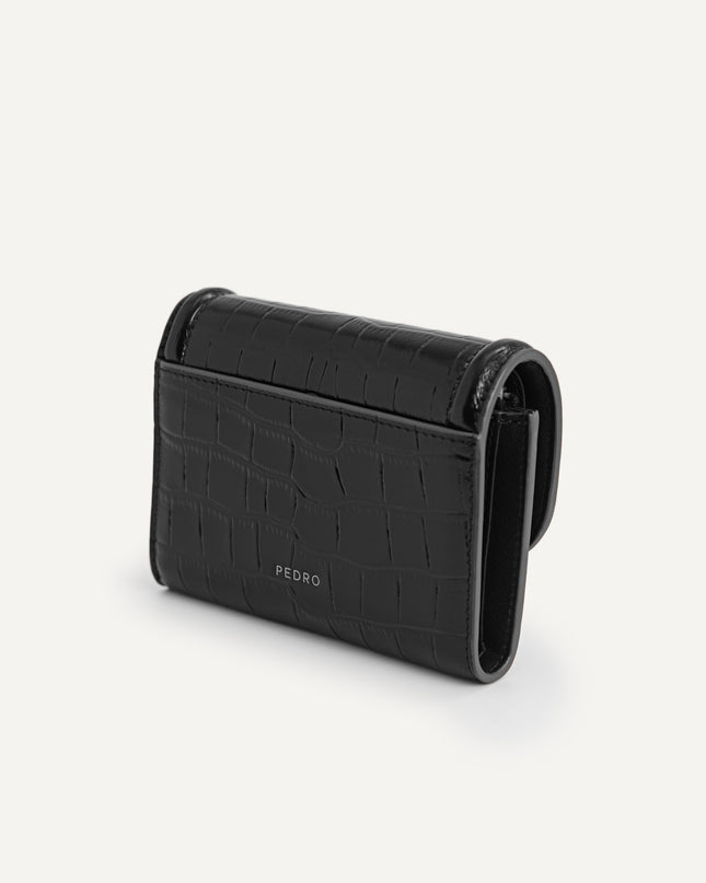 Croc-Effect Bi-Fold Wallet