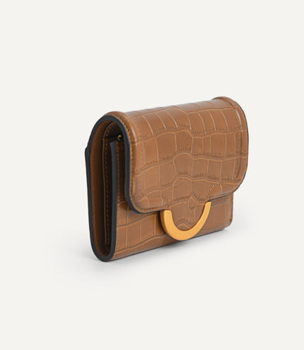 Croc-Effect Bi-Fold Wallet