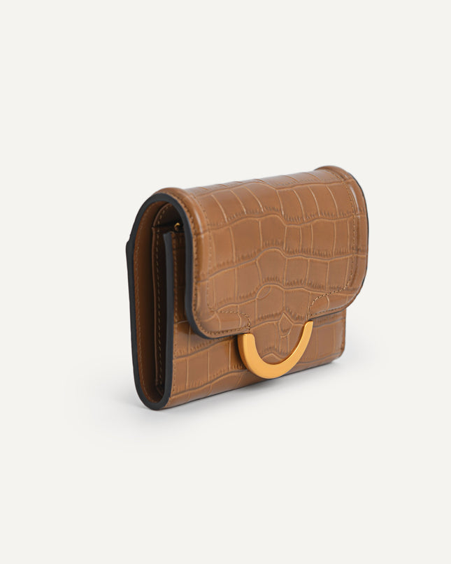 Croc-Effect Bi-Fold Wallet