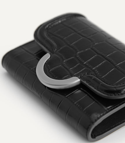 Croc-Effect Bi-Fold Wallet