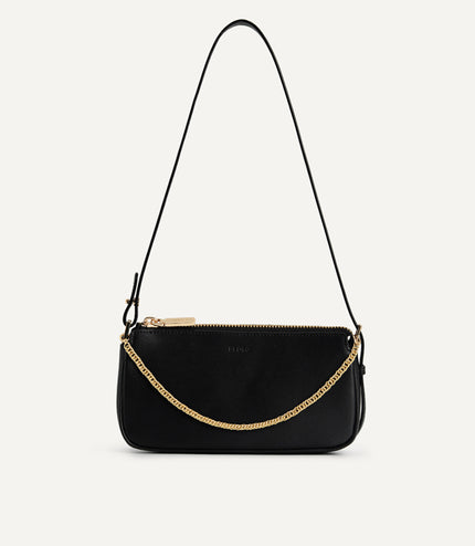 Leather Chain Detailed Shoulder Bag