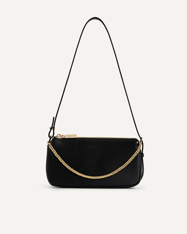 Leather Chain Detailed Shoulder Bag
