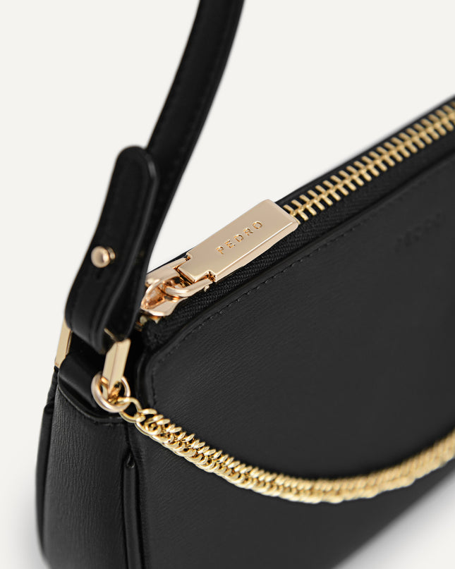 Leather Chain Detailed Shoulder Bag