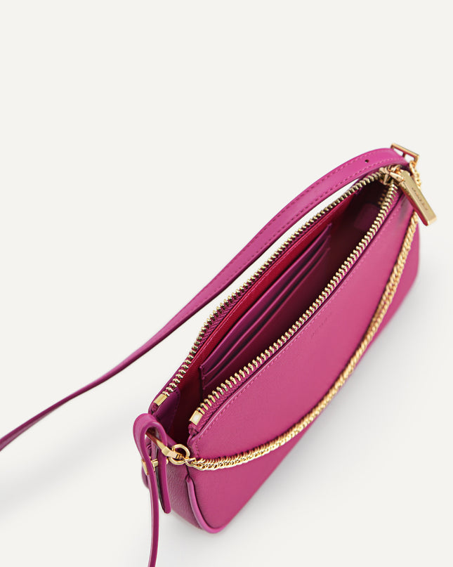 Leather Chain Detailed Shoulder Bag