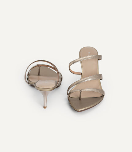 Strappy Leather Heeled Sandals