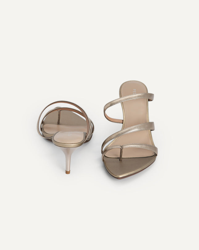 Strappy Leather Heeled Sandals