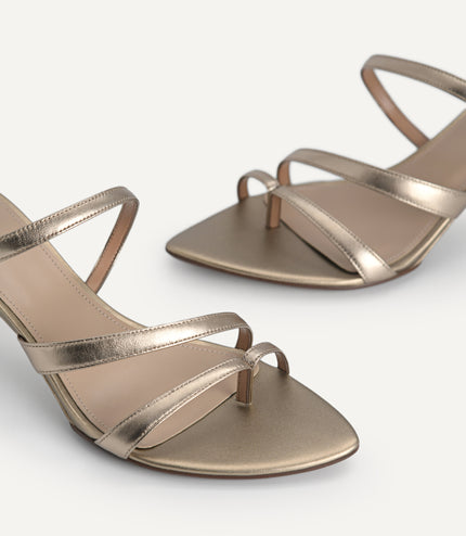 Strappy Leather Heeled Sandals