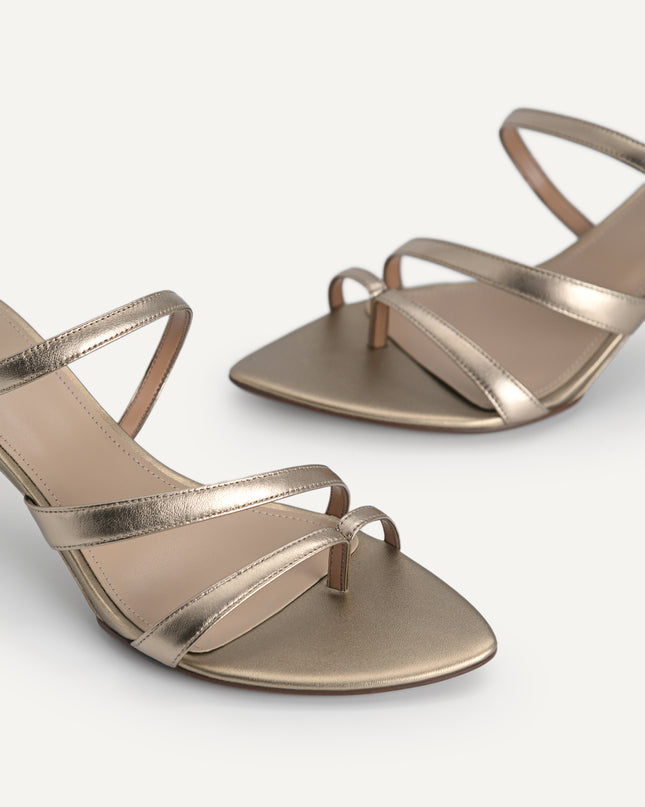 Strappy Leather Heeled Sandals