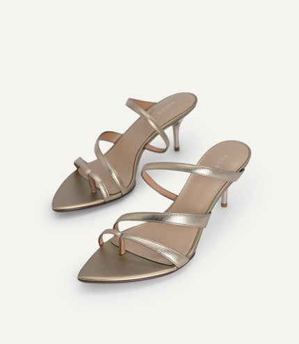 Strappy Leather Heeled Sandals