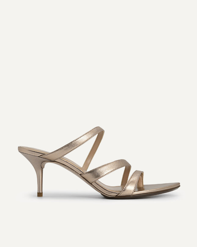 Strappy Leather Heeled Sandals