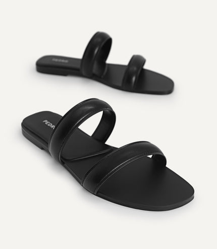 Double Strap Slip-On Sandals…