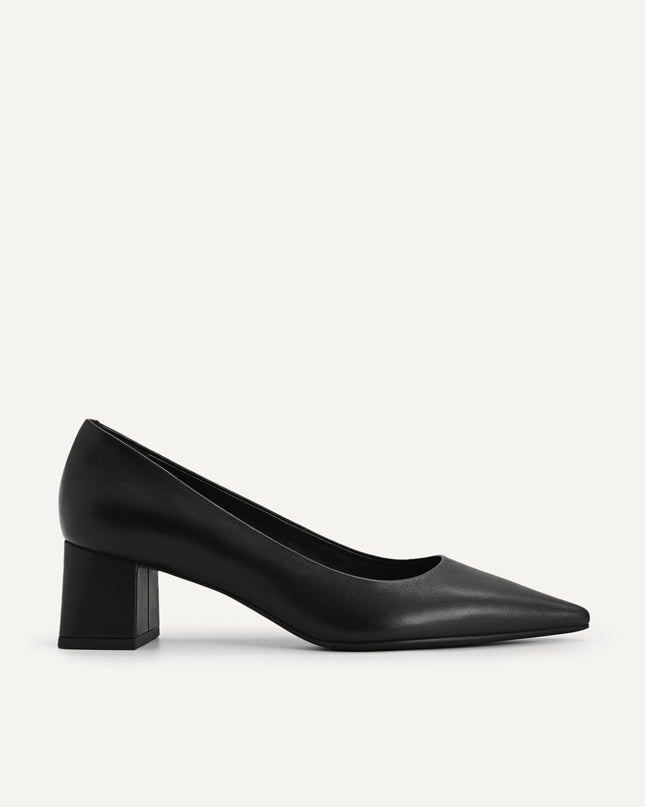 Leather Pointed Toe Pumps