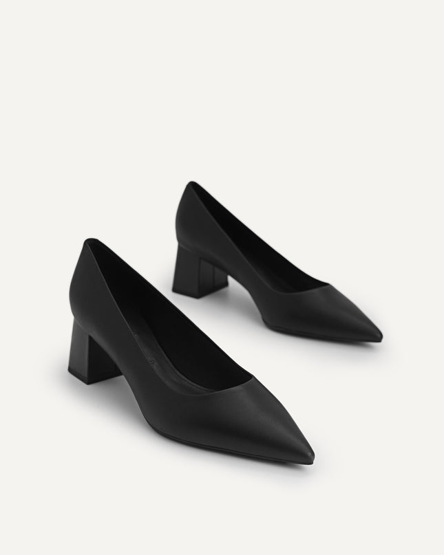 Leather Pointed Toe Pumps