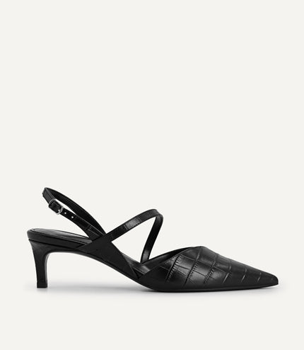 Leather Slingback Pumps