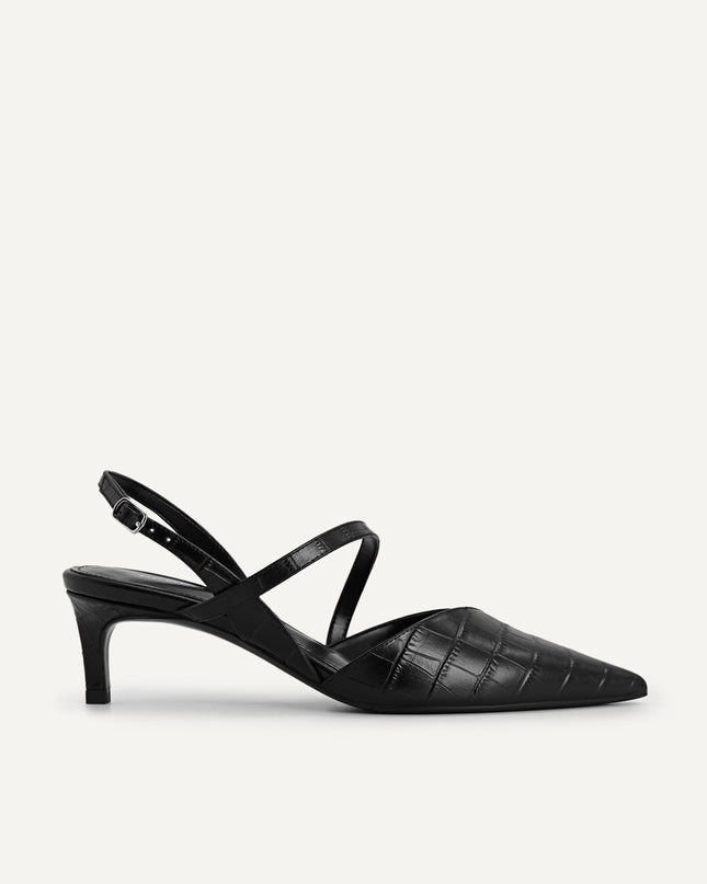 Leather Slingback Pumps