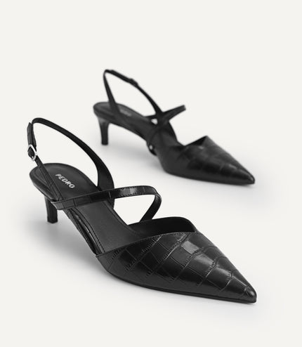 Leather Slingback Pumps