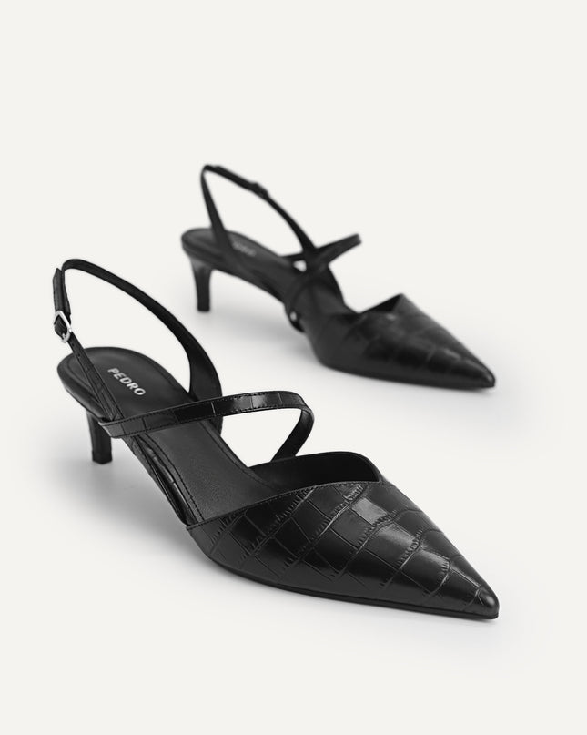 Leather Slingback Pumps