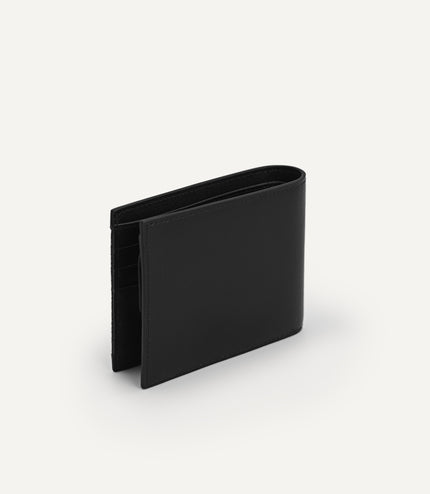 Houndstooth Leather Wallet with Coin Pouch
