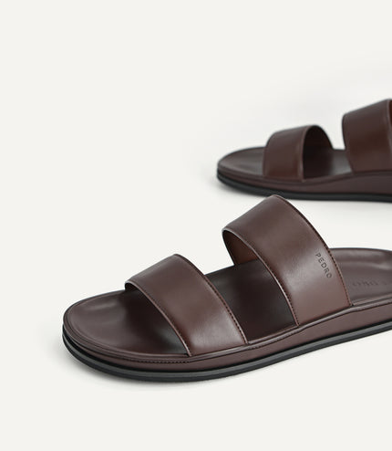 Monochrome Double Strap Sandals