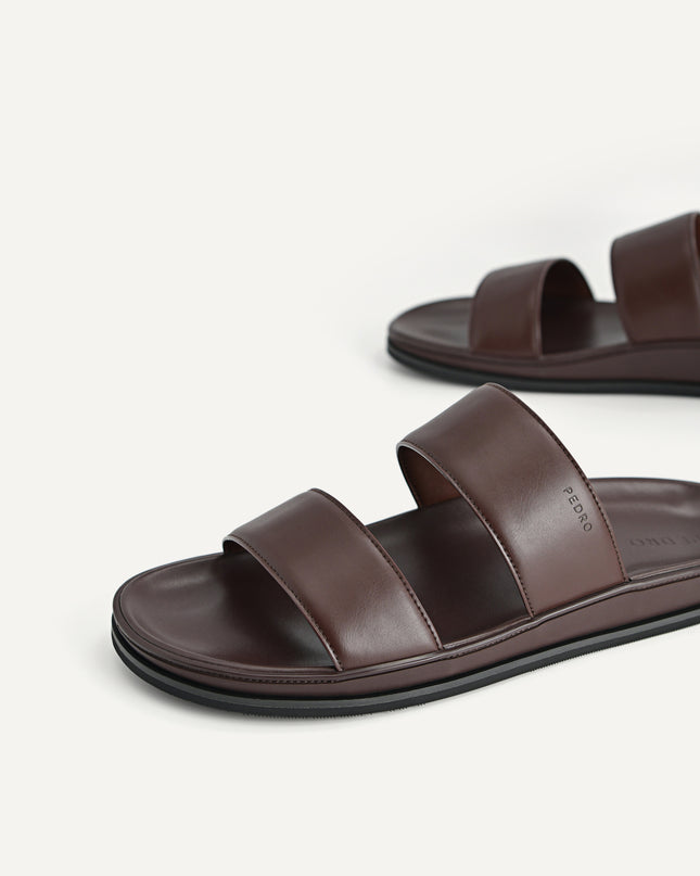 Monochrome Double Strap Sandals