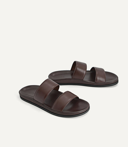 Monochrome Double Strap Sandals