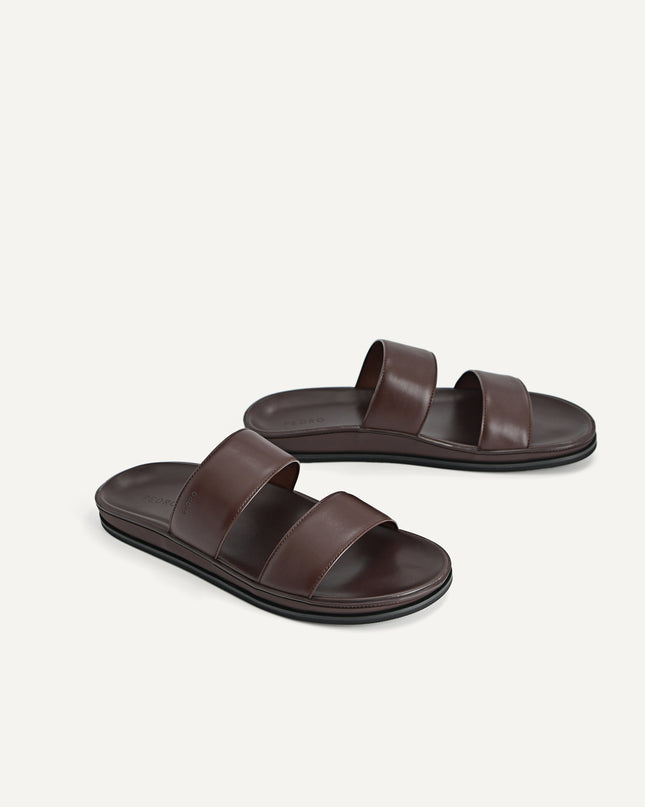 Monochrome Double Strap Sandals