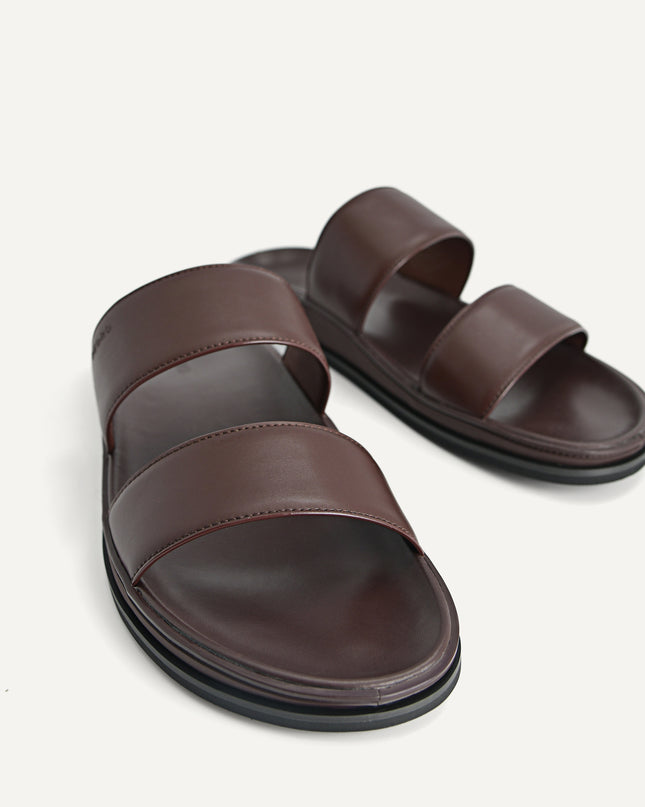 Monochrome Double Strap Sandals