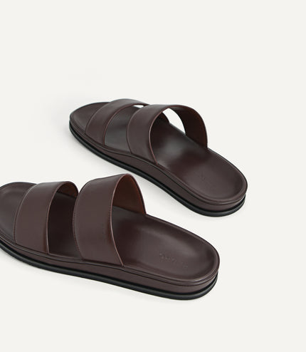 Monochrome Double Strap Sandals