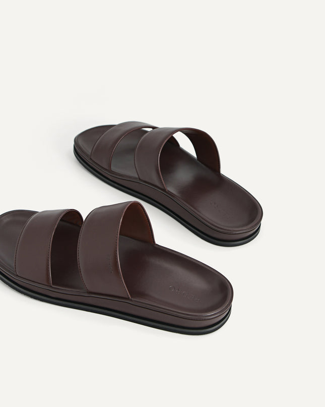 Monochrome Double Strap Sandals