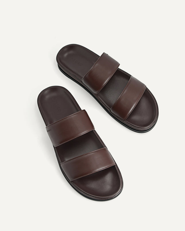Monochrome Double Strap Sandals