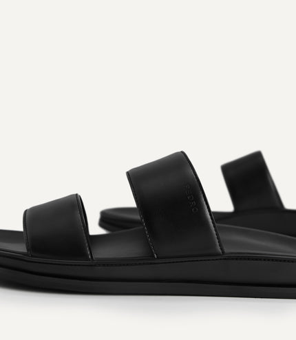 Monochrome Double Strap Sandals